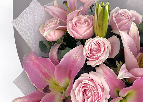 Blushed Harmony Mixed Flower Bouquet