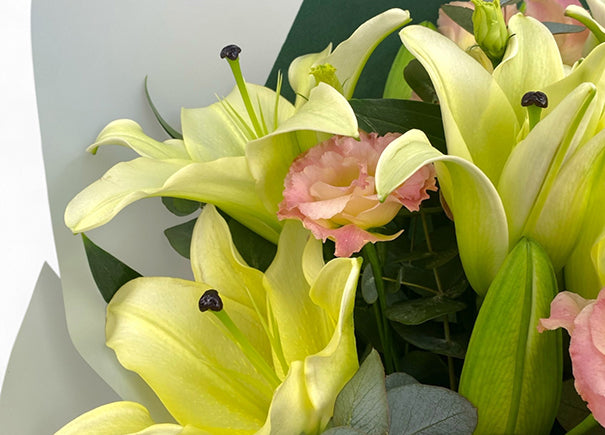 Golden Serenity Mixed Flower Bouquet
