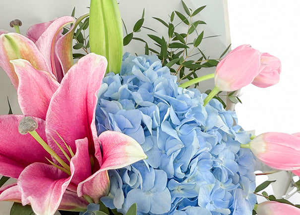Azure Muse Mixed Flower Bouquet