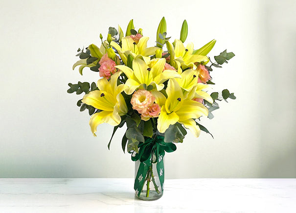 Golden Dawn Mixed Flower Arrangement