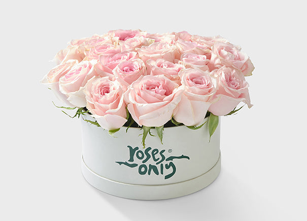 24 Pink Roses in a Hat Box (ROA36-024)