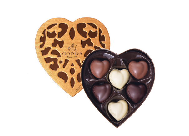 Godiva Gold Hearts Chocolate Gift Box 6pcs (ROA182-000)