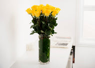 Yellow Roses Gift Box with Vase (ROA185)
