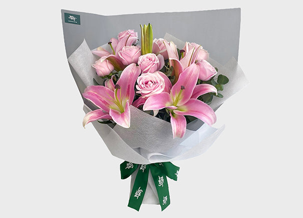 Blushed Harmony Mixed Flower Bouquet