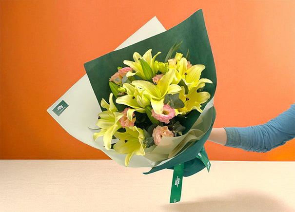 Golden Serenity Mixed Flower Bouquet
