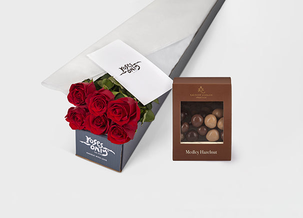 Red Roses with Laurent Bernard Medley Hazelnut (ROA327)