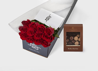 Red Roses with Laurent Bernard Medley Hazelnut (ROA327)