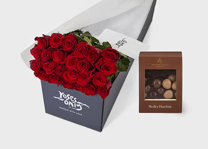 Red Roses with Laurent Bernard Medley Hazelnut (ROA327)