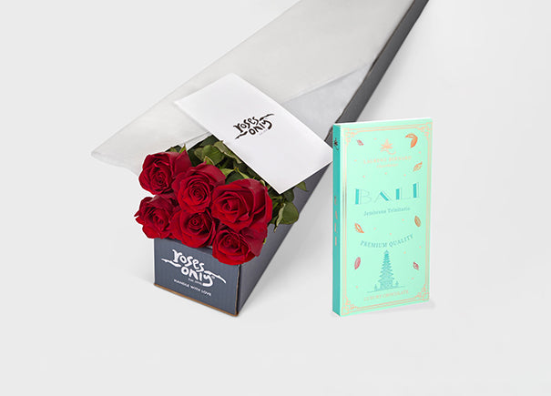 Red Roses with Laurent Bernard 70% Dark Chocolate Origin Bar (ROA329)