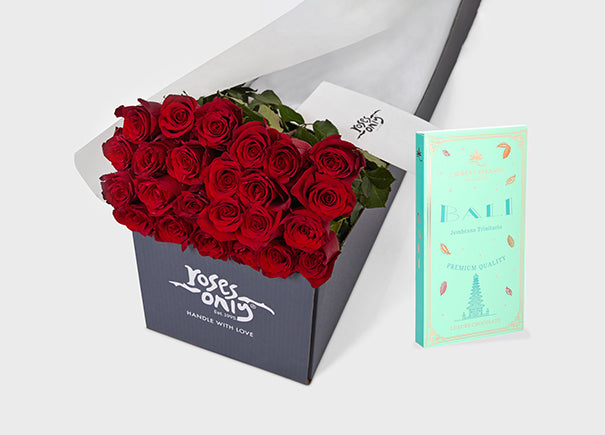 Red Roses with Laurent Bernard 70% Dark Chocolate Origin Bar (ROA329)