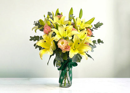 Golden Dawn Mixed Flower Arrangement