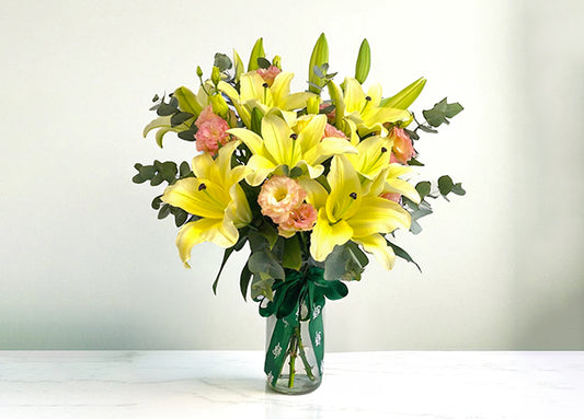 Golden Dawn Mixed Flower Arrangement