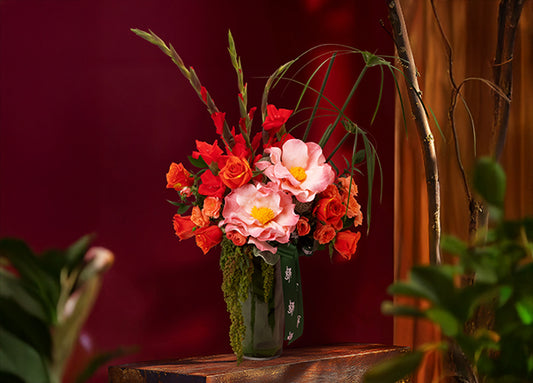 Fortune in Bloom Vase Arrangement (ROACTJ04)