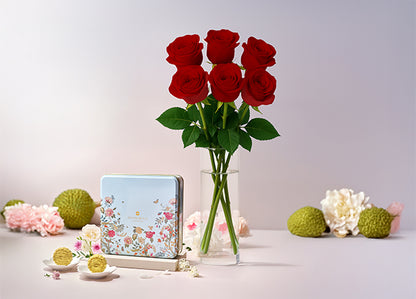 Red Rose Signature Gift Box x Shangri-La Durian Snowskin Mooncake 8pcs Gift Set (ROAMAJ09)