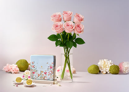 Pink Rose Signature Gift Box x Shangri-La Durian Snowskin Mooncake 8pcs Gift Set (ROAMAJ11)