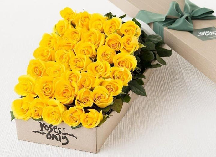 Yellow Roses Gift Box 100
