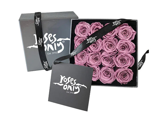 Valentine's Day Mauve Infinity Preserved Roses 16 (VFROA15-016)