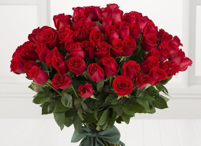 Long Stem Red Roses Bouquet (ROA100)