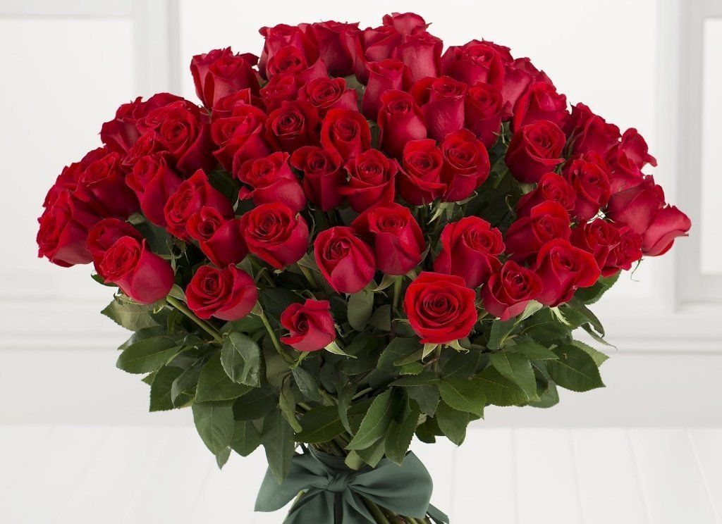 Long Stem Bright Pink Roses Bouquet (ROA102)