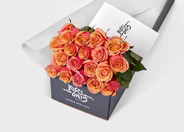 Cherry Brandy Roses Gift Box 18 (ROA06-018)