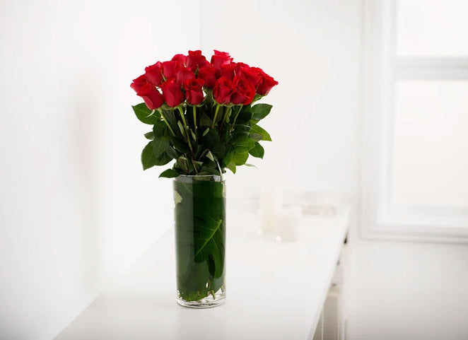 Red Roses Gift Box with Vase (ROA16)