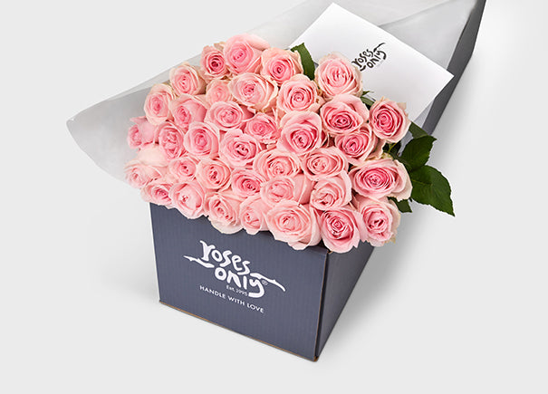 80 Stems Pink Roses Gift Box
