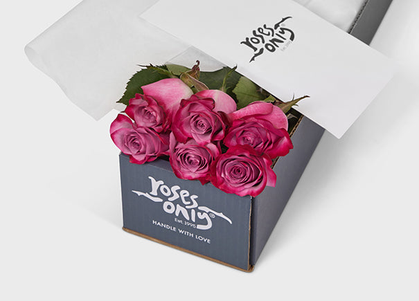 Mauve Two-Toned Roses Gift Box 6 (ROA05-006)