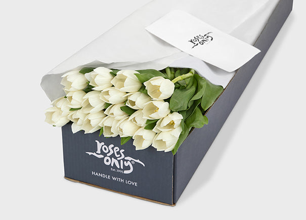 White Tulips Gift Box (ROA157)